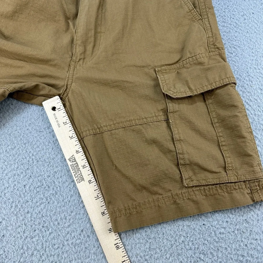 CSG Cargo Shorts Men's 30‎ Brown Pockets Outdoor Hiking Champs Ripstop Outdoors